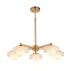 - Boss - Brushed Aged Brass 5 Light Centre Fitting with Frosted & Opal Glass Endon-120632 - Boss - Brushed Aged Brass 5 Light Centre Fitting with Frosted & Opal Glass