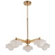 - Boss - Brushed Aged Brass 5 Light Centre Fitting with Frosted & Opal Glass Endon-120632 - Boss - Brushed Aged Brass 5 Light Centre Fitting with Frosted & Opal Glass