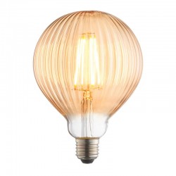 Endon - E27 Amber Ribbed Globe Bulb 4W - 400 lm Endon - E27 Amber Ribbed Globe Bulb 4W - 400 lm