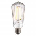 Endon - E27 Clear Ribbed Pear Shape Bulb 4W - 470 lm