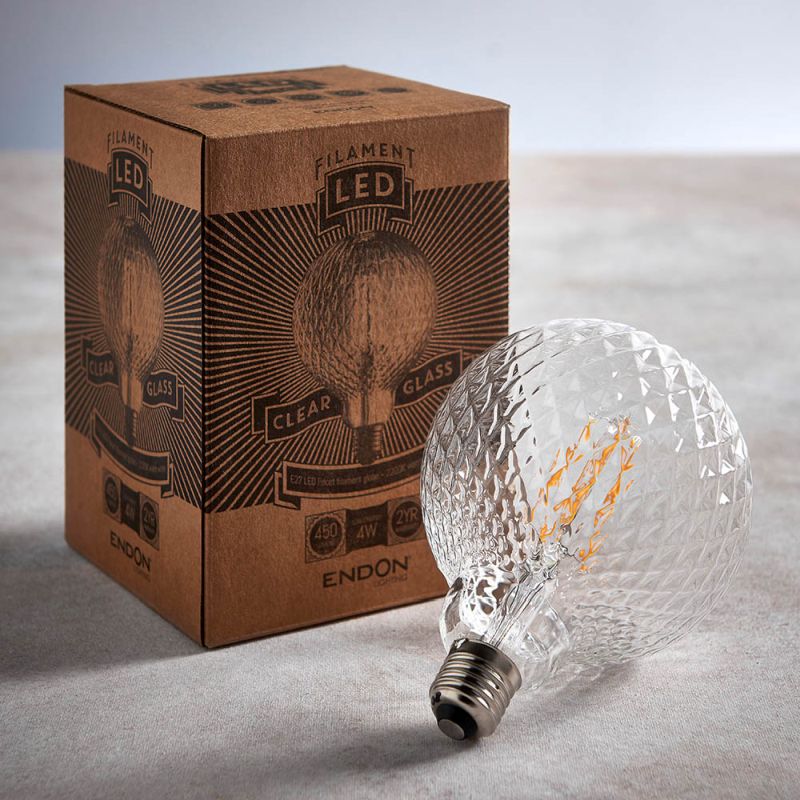 Endon-80182 - Endon - E27 Clear Decorative Globe Bulb 4W