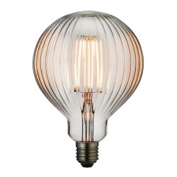 Endon - E27 Clear Ribbed Globe Bulb 4W - 480 lm