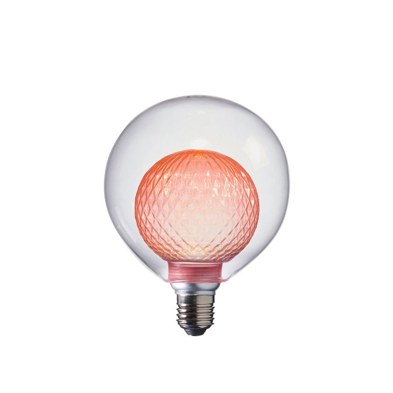 Endon-98080 - Endon - E27 Decorative Clear & Pink Bulb 3W