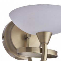 Cagney - Antique Brass Wall Lamp with White Glass Cagney - Antique Brass Wall Lamp with White Glass