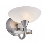 Cagney - Satin Chrome Wall Lamp with White Glass Cagney - Satin Chrome Wall Lamp with White Glass