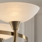 Cagney - Antique Brass 5 Light Centre Fitting with White Glass  Cagney - Antique Brass 5 Light Centre Fitting with White Glass