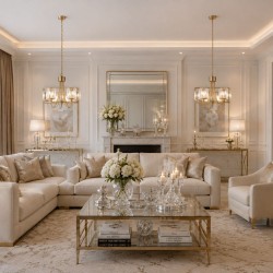 Berenice - Antique Brass 5 Light Centre Fitting with Crystal