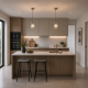 Endon-118595 - Ridgeton - Antique Brass Pendant with Ribbed Glass