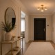Endon-120634 - Stamford - Brushed Aged Brass 3 Light Centre Fitting with Clear Ribbed Glass