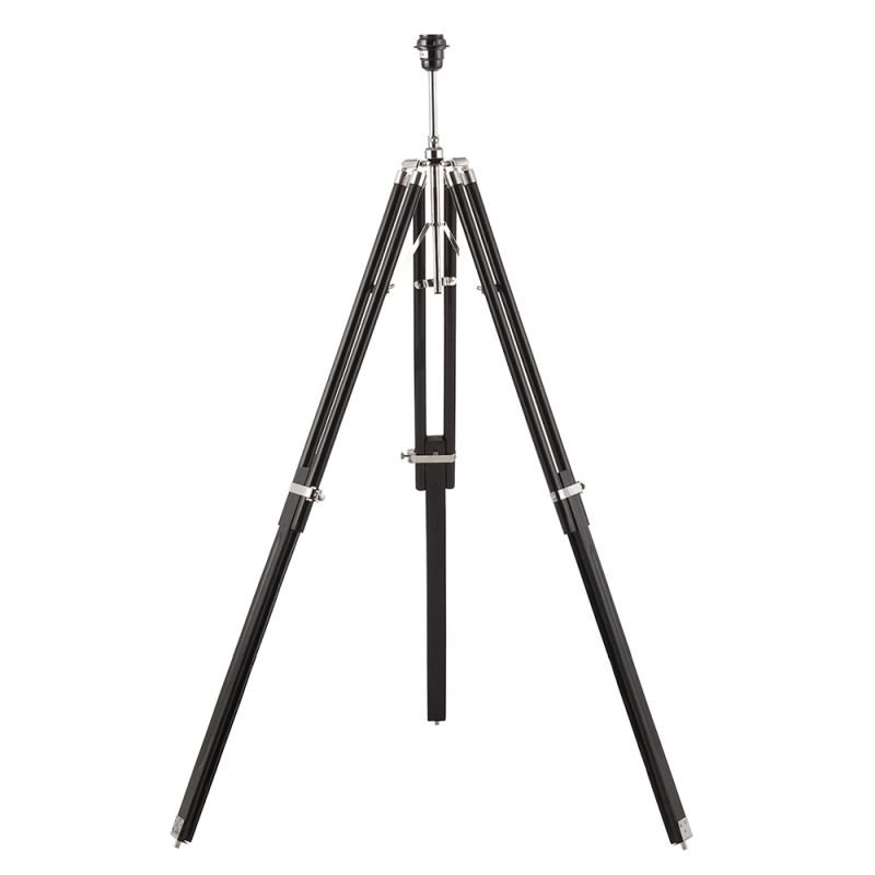 Endon-EH-TRIPOD-FLBL - Tripod - Base Only - Dark Wood & Nickel Floor Lamp