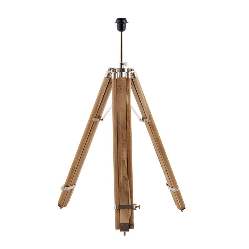 Table & Floor Lamp - Tripod - Floor Lamp Base Only - Light Wood & Bright Nickel Endon-EH-TRIPOD-FLNA - Tripod - Floor Lamp Base Only - Light Wood & Bright Nickel