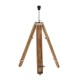 Table & Floor Lamp - Tripod - Floor Lamp Base Only - Light Wood & Bright Nickel Endon-EH-TRIPOD-FLNA - Tripod - Floor Lamp Base Only - Light Wood & Bright Nickel