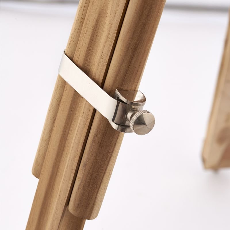 Table & Floor Lamp - Tripod - Floor Lamp Base Only - Light Wood & Bright Nickel Endon-EH-TRIPOD-FLNA - Tripod - Floor Lamp Base Only - Light Wood & Bright Nickel