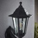 Endon-EL-40045 - Bayswater - Black with Glass Up or Downlight Lantern Wall Lamp