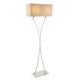 Table & Floor Lamp - Vienna - Beige & Polished Nickel 2 Light Floor Lamp Endon-Collection-63747 - Vienna - Beige & Polished Nickel 2 Light Floor Lamp