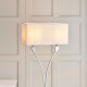 Table & Floor Lamp - Vienna - Beige & Polished Nickel 2 Light Floor Lamp Endon-Collection-63747 - Vienna - Beige & Polished Nickel 2 Light Floor Lamp