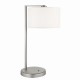 Table & Floor Lamp - Daley - Vintage White Shade & Nickel Table Lamp Endon-Collection-67634 - Daley - Vintage White Shade & Nickel Table Lamp