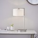 Table & Floor Lamp - Daley - Vintage White Shade & Nickel Table Lamp Endon-Collection-67634 - Daley - Vintage White Shade & Nickel Table Lamp
