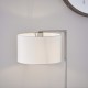 Table & Floor Lamp - Daley - Vintage White Shade & Nickel Table Lamp Endon-Collection-67634 - Daley - Vintage White Shade & Nickel Table Lamp
