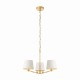Ceiling Lights - Harvey - Vintage White & Satin Gold 3 Light Centre Fitting Endon-Collection-67735 - Harvey - Vintage White & Satin Gold 3 Light Centre Fitting