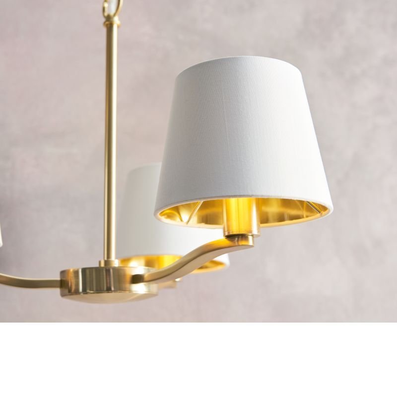 Endon-Collection-67735 - Harvey - Vintage White & Satin Gold 3 Light Centre Fitting