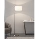 Table & Floor Lamp - Daley - Vintage White Shade & Nickel Floor Lamp Endon-Collection-69052 - Daley - Vintage White Shade & Nickel Floor Lamp