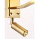 Wall Lights - Harvey - Vintage White & Satin Gold Wall Lamp with LED Endon-Collection-69092 - Harvey - Vintage White & Satin Gold Wall Lamp with LED