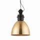 Ceiling Lights - Ford - Antique Brass & Black Single Pendant Endon-Collection-69773 - Ford - Antique Brass & Black Single Pendant