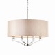Ceiling Lights - Vienna - Beige & Polished Nickel 4 Light Pendant Endon-Collection-70074 - Vienna - Beige & Polished Nickel 4 Light Pendant