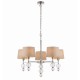 Ceiling Lights - Darlaston - Grey Shade & Polished Nickel 5 Light Centre Fitting Endon-Collection-70214 - Darlaston - Grey Shade & Polished Nickel 5 Light Centre Fitting