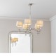 Ceiling Lights - Darlaston - Grey Shade & Polished Nickel 5 Light Centre Fitting Endon-Collection-70214 - Darlaston - Grey Shade & Polished Nickel 5 Light Centre Fitting