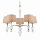 Ceiling Lights - Darlaston - Grey Shade & Polished Nickel 5 Light Centre Fitting Endon-Collection-70214 - Darlaston - Grey Shade & Polished Nickel 5 Light Centre Fitting