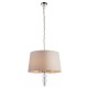 Ceiling Lights - Darlaston - Grey Shade & Polished Nickel 4 Light Pendant Endon-Collection-70476 - Darlaston - Grey Shade & Polished Nickel 4 Light Pendant