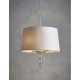 Ceiling Lights - Darlaston - Grey Shade & Polished Nickel 4 Light Pendant Endon-Collection-70476 - Darlaston - Grey Shade & Polished Nickel 4 Light Pendant