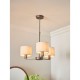Endon-Collection-73016 - Daley - Marble Faux Silk & Antique Bronze 3 Light Centre Fitting