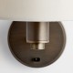 Wall Lights - Daley - Marble Faux Silk & Antique Bronze Wall Lamp Endon-Collection-73018 - Daley - Marble Faux Silk & Antique Bronze Wall Lamp