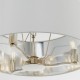 Ceiling Lights - Harvey - Vintage White & Bright Nickel 3 Light Pendant Endon-Collection-73021 - Harvey - Vintage White & Bright Nickel 3 Light Pendant