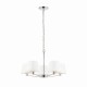 Ceiling Lights - Harvey - Vintage White & Bright Nickel 5 Light Centre Fitting Endon-Collection-73022 - Harvey - Vintage White & Bright Nickel 5 Light Centre Fitting