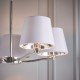 Ceiling Lights - Harvey - Vintage White & Bright Nickel 5 Light Centre Fitting Endon-Collection-73022 - Harvey - Vintage White & Bright Nickel 5 Light Centre Fitting
