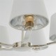 Ceiling Lights - Harvey - Vintage White & Bright Nickel 5 Light Centre Fitting Endon-Collection-73022 - Harvey - Vintage White & Bright Nickel 5 Light Centre Fitting