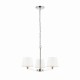Ceiling Lights - Harvey - Vintage White & Bright Nickel 3 Light Centre Fitting Endon-Collection-73023 - Harvey - Vintage White & Bright Nickel 3 Light Centre Fitting