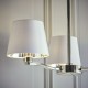 Ceiling Lights - Harvey - Vintage White & Bright Nickel 3 Light Centre Fitting Endon-Collection-73023 - Harvey - Vintage White & Bright Nickel 3 Light Centre Fitting