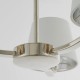 Ceiling Lights - Harvey - Vintage White & Bright Nickel 3 Light Centre Fitting Endon-Collection-73023 - Harvey - Vintage White & Bright Nickel 3 Light Centre Fitting