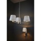 Ceiling Lights - Harvey - Vintage White & Bright Nickel 3 Light Centre Fitting Endon-Collection-73023 - Harvey - Vintage White & Bright Nickel 3 Light Centre Fitting