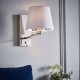 Wall Lights - Harvey - Vintage White & Bright Nickel Wall Lamp Endon-Collection-73026 - Harvey - Vintage White & Bright Nickel Wall Lamp