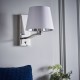 Wall Lights - Harvey - Vintage White & Bright Nickel Wall Lamp Endon-Collection-73026 - Harvey - Vintage White & Bright Nickel Wall Lamp