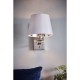 Wall Lights - Harvey - Vintage White & Bright Nickel Wall Lamp Endon-Collection-73026 - Harvey - Vintage White & Bright Nickel Wall Lamp