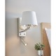 Wall Lights - Harvey - Vintage White & Bright Nickel Wall Lamp with LED Endon-Collection-73027 - Harvey - Vintage White & Bright Nickel Wall Lamp with LED