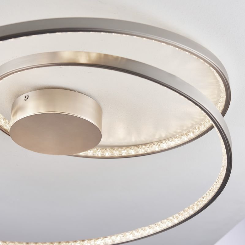 Ceiling Lights - Eternity - LED Crystal & Matt Nickel Flush Endon-Collection-73047 - Eternity - LED Crystal & Matt Nickel Flush