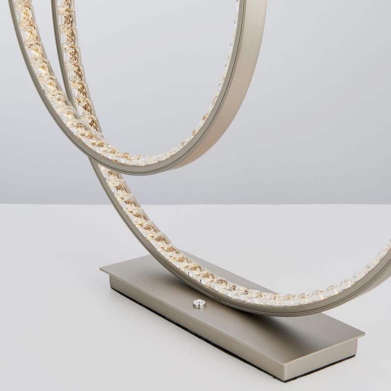 Endon-Collection-73048 - Eternity - LED Crystal & Matt Nickel Touch Table Lamp